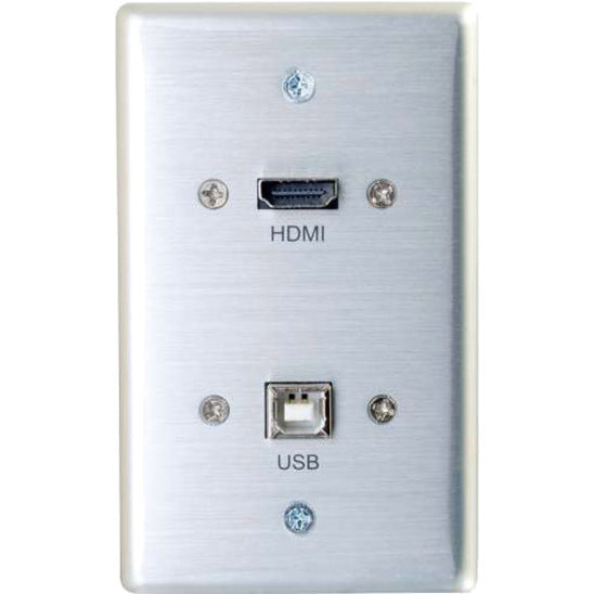 C2G HMDI and USB B Pass Through Wall Plate - Single Gang — 39874