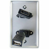 C2G HMDI and USB B Pass Through Wall Plate - Single Gang — 39874