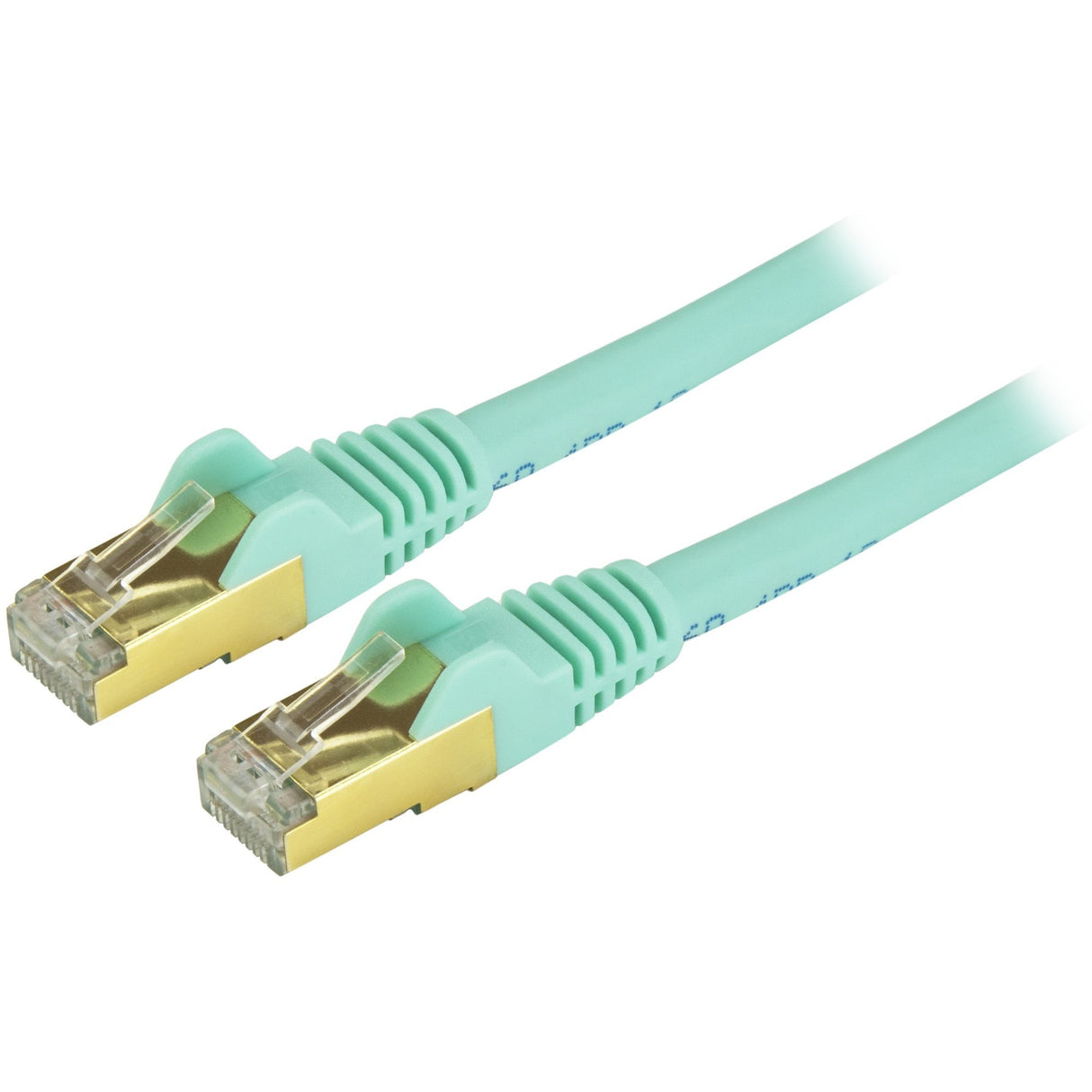 StarTech.com 20ft CAT6a Ethernet Cable - 10 Gigabit Category 6a Shielded Snagless 100W PoE Patch Cord - 10GbE Aqua UL Certified Wiring/TIA — C6ASPAT20AQ