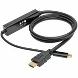 Eaton Tripp Lite Series USB-C to HDMI Active Adapter Cable (M/M), 4K, Black, 3 ft. (0.9 m) — U444-003-H