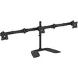 StarTech.com Triple Monitor Stand, Crossbar, Steel & Aluminum, For VESA Mount Monitors up to 27"(17.6lb/8kg), Monitor Stand, 3 Monitor Arm — ARMBARTRIO2