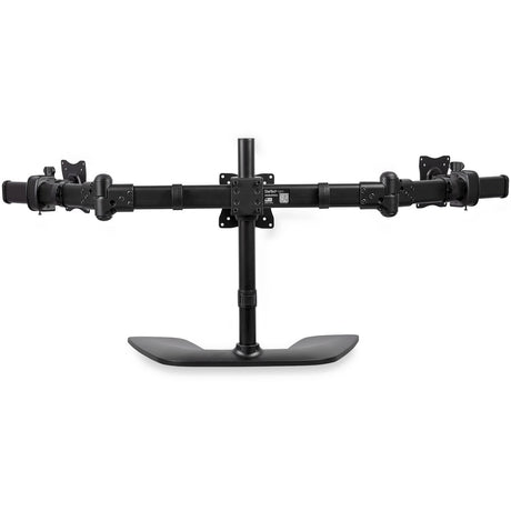 StarTech.com Triple Monitor Stand, Crossbar, Steel & Aluminum, For VESA Mount Monitors up to 27"(17.6lb/8kg), Monitor Stand, 3 Monitor Arm — ARMBARTRIO2