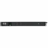 Eaton Tripp Lite Series 1.5kW Single-Phase Local Metered PDU + ISOBAR Surge Suppression, 3840 Joules, 100-127V Outlets (14 5-15R), 5-15P, 15 ft. (4.57 m) Cord, 1U Rack-Mount — PDUMH15-ISO