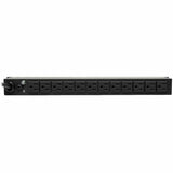 Eaton Tripp Lite Series 1.5kW Single-Phase Local Metered PDU + ISOBAR Surge Suppression, 3840 Joules, 100-127V Outlets (14 5-15R), 5-15P, 15 ft. (4.57 m) Cord, 1U Rack-Mount — PDUMH15-ISO