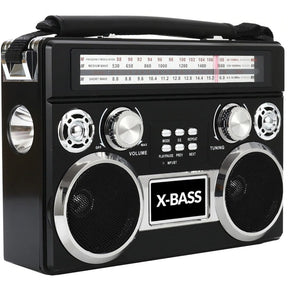 Supersonic Portable 3 Band Radio with Bluetooth and Flashlight — SC-1097BT
