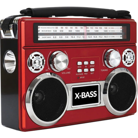 Supersonic Portable 3 Band Radio with Bluetooth and Flashlight — SC-1097BT