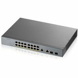 ZYXEL GS1350-18HP 16-Port Gigabit Smart Nebula Cloud Managed PoE Switch | 16 PoE+ Ports at 250W with 2 SFP Uplinks — GS1350-18HP