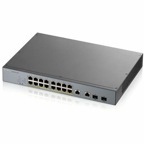 ZYXEL GS1350-18HP 16-Port Gigabit Smart Nebula Cloud Managed PoE Switch | 16 PoE+ Ports at 250W with 2 SFP Uplinks — GS1350-18HP