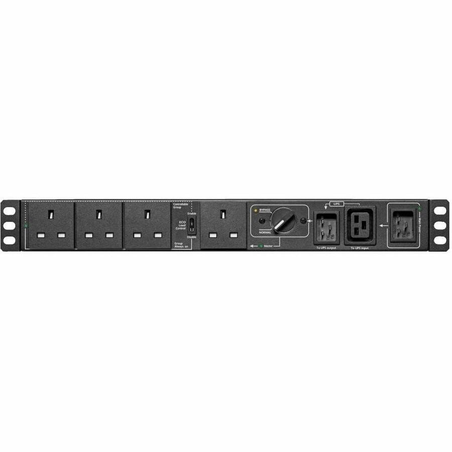 Eaton Tripp Lite Series 220-240V 13A Single-Phase Hot-Swap PDU with Manual Bypass - 4 BS1363 Outlets, C20 & BS1363 Inputs, Rack/Wall — PDUBHV20B