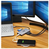 Eaton Tripp Lite Series USB-C Dock, Dual Display - 4K 60 Hz HDMI, USB 3.x (5Gbps) Hub Ports, GbE, Memory Card, 100W PD Charging, Gray — U442-DOCK8G-GG