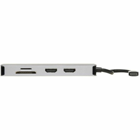 Eaton Tripp Lite Series USB-C Dock, Dual Display - 4K 60 Hz HDMI, USB 3.x (5Gbps) Hub Ports, GbE, Memory Card, 100W PD Charging, Gray — U442-DOCK8G-GG