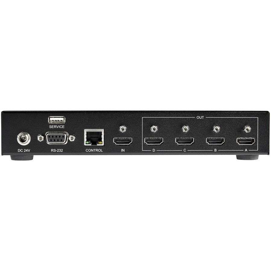 StarTech.com 2x2 HDMI Video Wall Controller, 4K 60Hz Input to 4x 1080p Output, 1 to 4 Port Multi-Screen Processor, RS-232/Ethernet Control — ST124HDVW