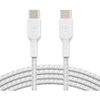 Belkin Braided USB-C to USB-C Cable (1m / 3.3ft, White) — CAB004bt1MWH
