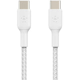 Belkin Braided USB-C to USB-C Cable (1m / 3.3ft, White) — CAB004bt1MWH