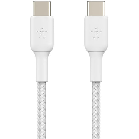 Belkin Braided USB-C to USB-C Cable (1m / 3.3ft, White) — CAB004bt1MWH