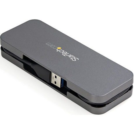 StarTech.com 4 Port USB 3.0 Hub, 4x USB-A, 5Gbps Laptop/Desktop USB Type-A Hub, USB Bus Powered, 28cm Long Cable with Cable Management — HB30AM4AB