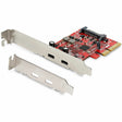 StarTech.com 2-Port USB 3.2 Gen 2 PCIe Card, USB-C 10Gbps PCI Express 3.0 x4 Controller, USB Type-C, Data Only, Windows/macOS/Linux, TAA — PEXUSB312C3