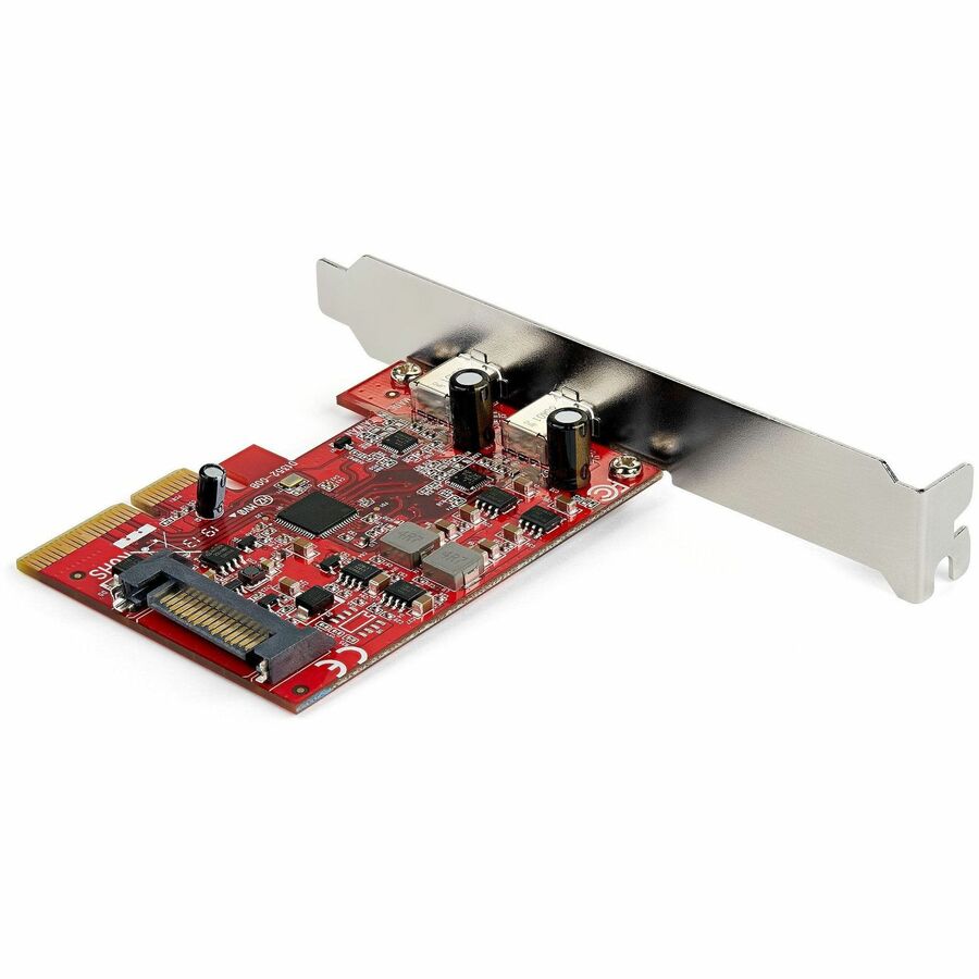 StarTech.com 2-Port USB 3.2 Gen 2 PCIe Card, USB-C 10Gbps PCI Express 3.0 x4 Controller, USB Type-C, Data Only, Windows/macOS/Linux, TAA — PEXUSB312C3