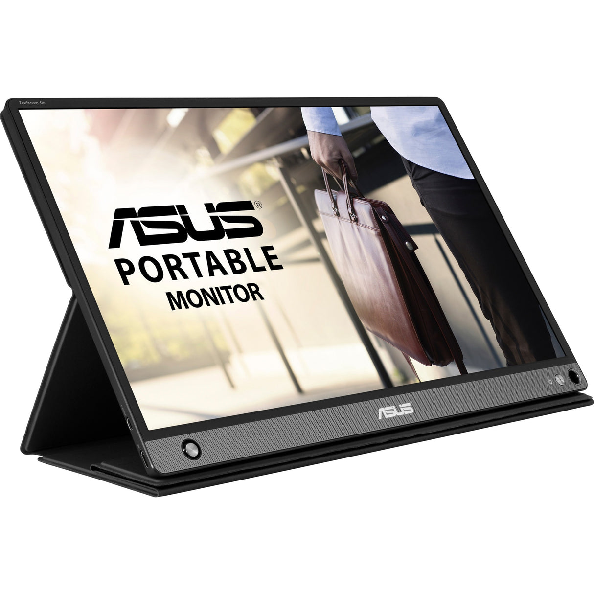 Asus ZenScreen GO MB16AHP 16" Class Full HD LCD Monitor - 16:9 - Black, Gray — MB16AHP