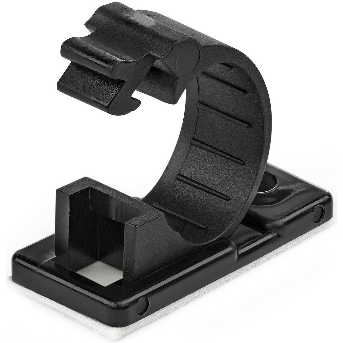 StarTech.com 100 Self Adhesive Cable Management Clips - Ethernet/Network Cable/Office Desk Cord Organizer - Sticky Wire Holder/Clamp Black — CBMCC2