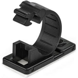 StarTech.com 100 Self Adhesive Cable Management Clips - Ethernet/Network Cable/Office Desk Cord Organizer - Sticky Wire Holder/Clamp Black — CBMCC2