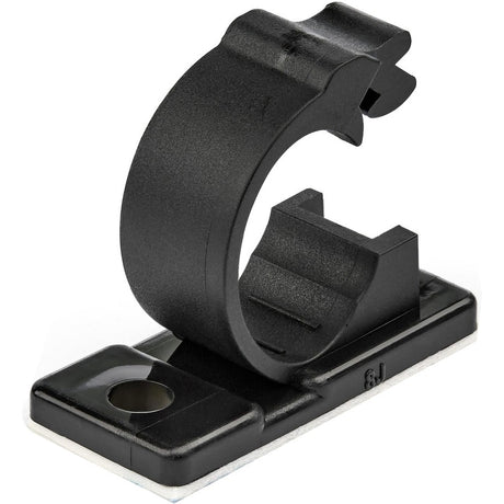 StarTech.com 100 Self Adhesive Cable Management Clips - Ethernet/Network Cable/Office Desk Cord Organizer - Sticky Wire Holder/Clamp Black — CBMCC2