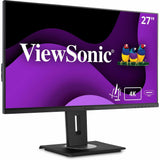ViewSonic VG2756-4K 27 Inch IPS 4K Docking Monitor with 90W USB C, RJ45, HDMI, Display Port and 40 Degree Tilt Ergonomics for Home and Office — VG2756-4K