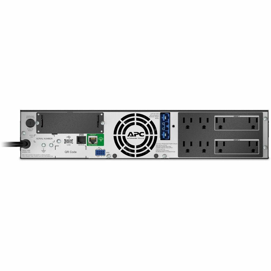 APC Smart-UPS X, Line Interactive, 1500VA, Rack/tower convertible 2U, 120V, 8x 5-15R NEMA, SmartConnect port, Extended runtime — SMX1500RM2UC