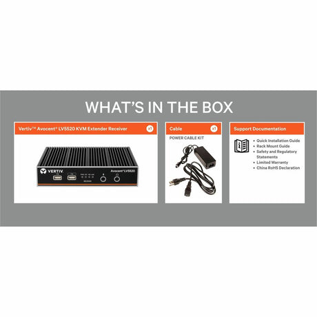 Vertiv Avocent LV5520 High-Performance KVM Extender | Receiver — LV5520R-400