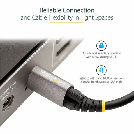 StarTech.com 20in 50cm Top Single Screw Locking USB C Cable 10Gbps, USB 3.1 Type-C Cable, 5A/100W PD, DP Alt Mode, USB-C to C Cord — USB31CCTLKV50CM