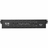 Eaton Tripp Lite Series 2.9kW 120V Single-Phase ATS/Monitored PDU - 24 5-15/20R & 1 L5-30R Outlets, Dual L5-30P Inputs, 10 ft. Cords, 2U, TAA — PDUMNH30AT2