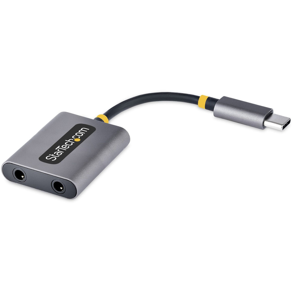 StarTech.com USB-C Headphone Splitter, USB Type C Dual Headset Adapter w/Mic Input, USB C to 3.5mm Audio Adapter/Earphone Dongle/Aux Jack — USBC-AUDIO-SPLITTER