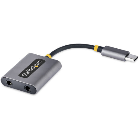 StarTech.com USB-C Headphone Splitter, USB Type C Dual Headset Adapter w/Mic Input, USB C to 3.5mm Audio Adapter/Earphone Dongle/Aux Jack — USBC-AUDIO-SPLITTER