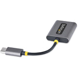 StarTech.com USB-C Headphone Splitter, USB Type C Dual Headset Adapter w/Mic Input, USB C to 3.5mm Audio Adapter/Earphone Dongle/Aux Jack — USBC-AUDIO-SPLITTER