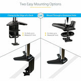StarTech.com Desk Mount Monitor Arm for Single VESA Display 49"(17.6lb/8kg), Full Motion Articulating & Height Adjustable, C-Clamp/Grommet — ARMPIVOTE2