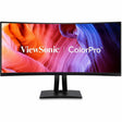 ViewSonic VP3456A 34 Inch Ultrawide QHD 1440p Curved Monitor with 100W USB C, Ethernet RJ45, FreeSync, USB Hub, 100% sRGB, 14-bit 3D LUT — VP3456A