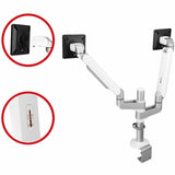 SIIG MTPRO Desk Mount Dual Monitor Arm - up to 32" Display, Max. Load 19.8 lbs, VESA 75/100mm, Mechanical Spring Design — CE-MT3W11-S1