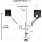 SIIG MTPRO Desk Mount Dual Monitor Arm - up to 32" Display, Max. Load 19.8 lbs, VESA 75/100mm, Mechanical Spring Design — CE-MT3W11-S1