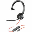 Poly Blackwire 3310 Monaural USB-C Headset + USBC/A Adapter — 8X215AA