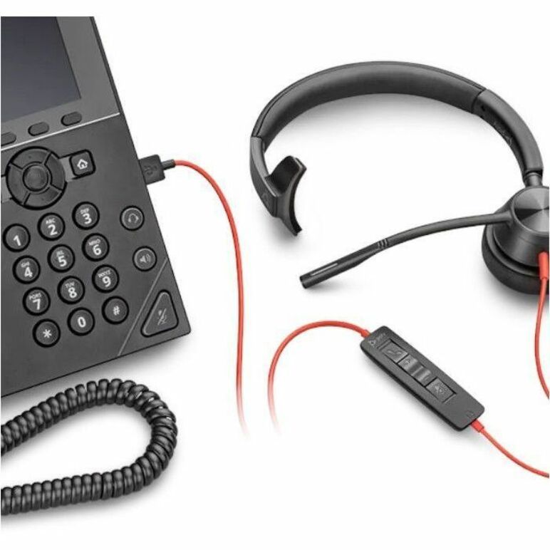 Poly Blackwire 3310 Monaural USB-C Headset + USBC/A Adapter — 8X215AA