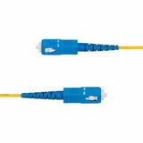 StarTech.com 1m (3.3ft) LC to SC (UPC) OS2 Single Mode Simplex Fiber Optic Cable, 9/125, 40G/100G, Low Insertion Loss, LSZH Jumper Cord — SPSMLCSC-OS2-1M