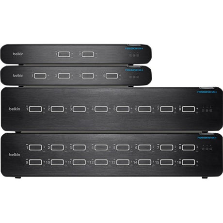Belkin Universal 2nd Gen Secure KVM Switch, 16-Port Single Head w/ CAC — F1DN116KVM-UN-4