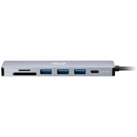Adesso AUH-4025 7 in 1 Docking Station, Supports USB C to x1 4K HDMI, 3x USB-A 3.2, 1x PD, 1x Micro SD, 1x SD Card — AUH-4025