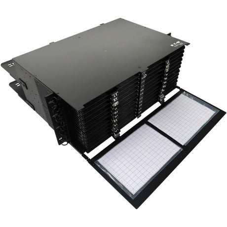 Eaton Tripp Lite Series High-Density Panel Fiber Splice Enclosure - 24 Splicing Cassettes, 576 LC/UPC SM 0.9 mm, 1.5 m Pigtail, 4U Rack — N600P-576U-24