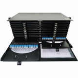 Eaton Tripp Lite Series High-Density Panel Fiber Splice Enclosure - 24 Splicing Cassettes, 576 LC/UPC SM 0.9 mm, 1.5 m Pigtail, 4U Rack — N600P-576U-24