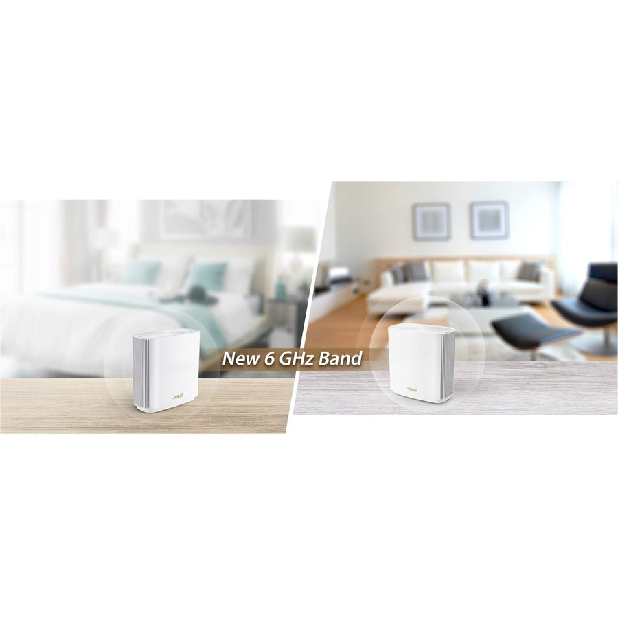 Asus ZenWiFi ET8 ET8 (W-2-PK) Wi-Fi 6 IEEE 802.11ax Wireless Router — ET8W-2-PK