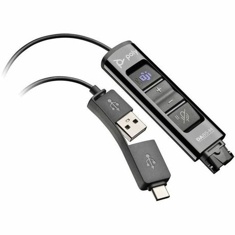 Poly DA85-M USB to QD Black Adapter TAA — 786C8AA