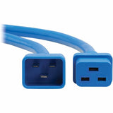 Eaton Tripp Lite Series Power Extension Cord, C20 to C19 - Heavy-Duty, 20A, 250V, 12 AWG, 2 ft. (0.6 m), Blue — P036-002-ABL
