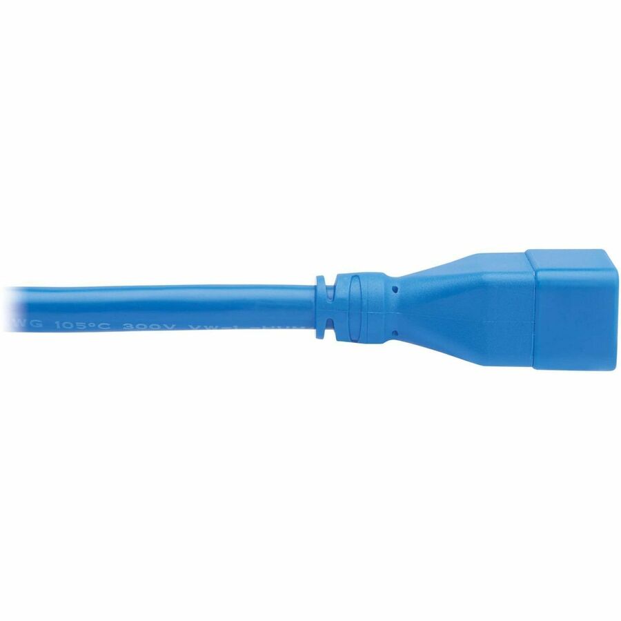 Eaton Tripp Lite Series Power Extension Cord, C20 to C19 - Heavy-Duty, 20A, 250V, 12 AWG, 2 ft. (0.6 m), Blue — P036-002-ABL