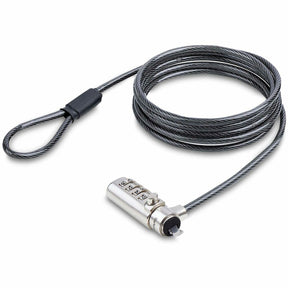 StarTech.com Slim Lock Noble Wedge&reg; Slot Compatible, 6.6ft (2m) Combination Locking Cable, Desk Anti-Theft Security For Laptop/Notebook — SNBLC4D-LAPTOP-LOCK